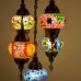 Authentic 5-Piece Ceiling Pendant Chandelier Mosaic Lamp, Closed Set Sultan